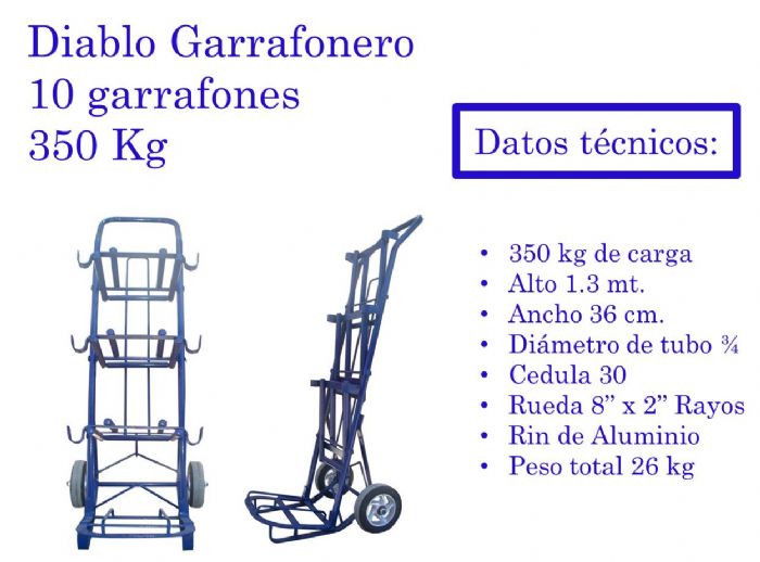 Diablo de Carga Garrafonero 350 Kg No. 9
